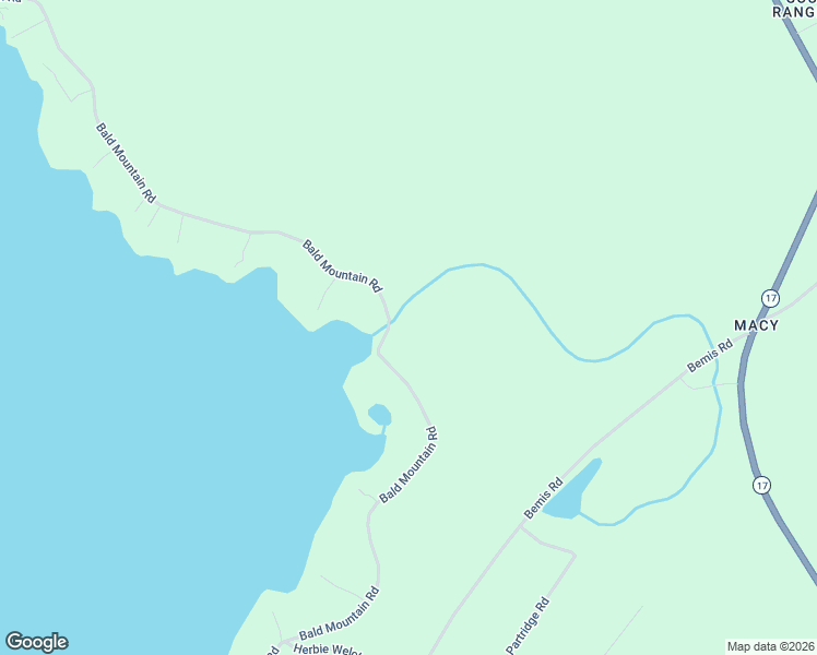 map of restaurants, bars, coffee shops, grocery stores, and more near Bald Mountain Road in Rangeley