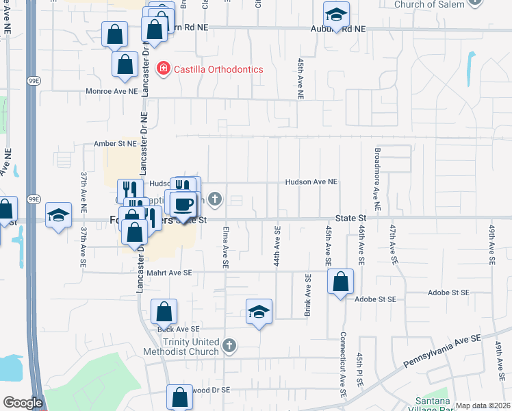 map of restaurants, bars, coffee shops, grocery stores, and more near in Four Corners