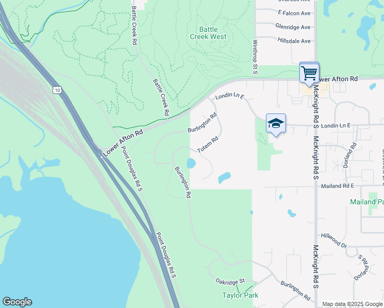 map of restaurants, bars, coffee shops, grocery stores, and more near 408 Totem Road in Saint Paul