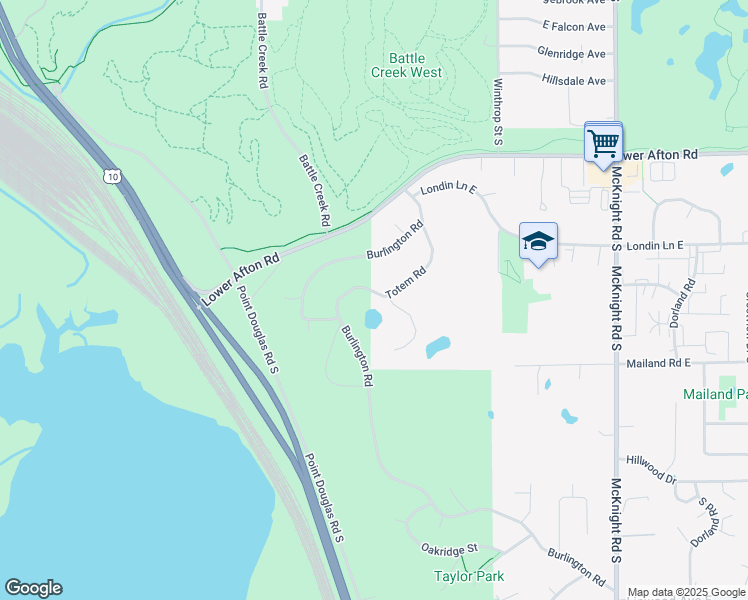 map of restaurants, bars, coffee shops, grocery stores, and more near 408 Totem Road in Saint Paul