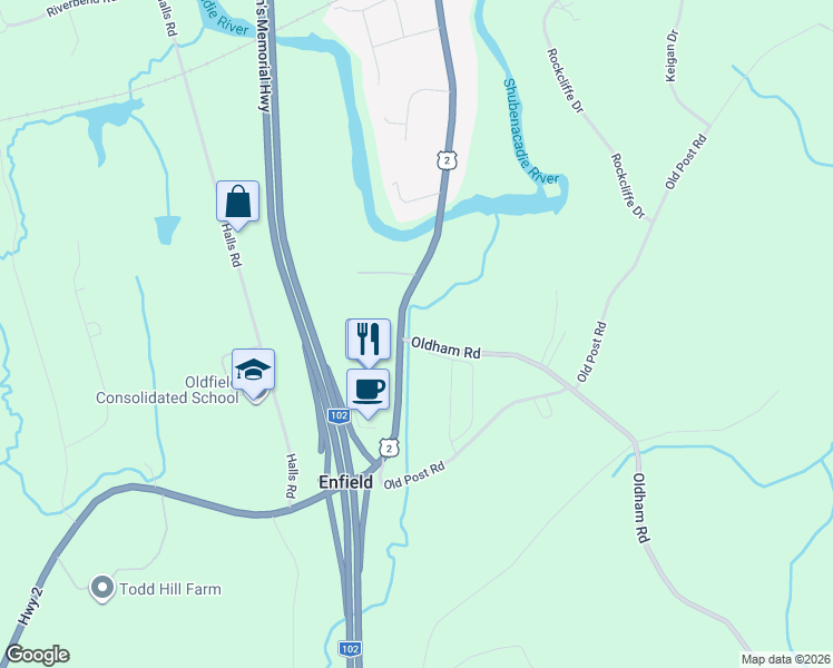 map of restaurants, bars, coffee shops, grocery stores, and more near 2 Oldham Road in Enfield
