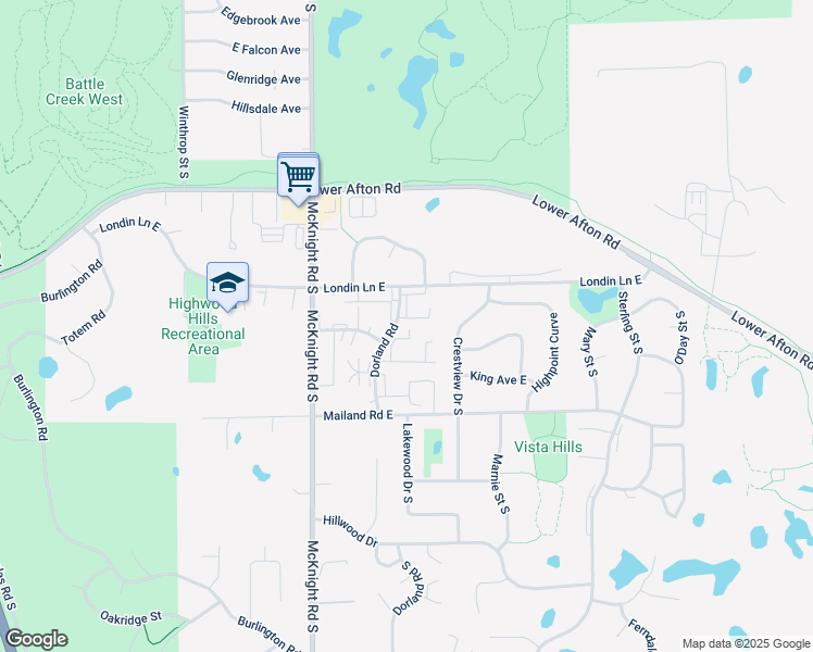 map of restaurants, bars, coffee shops, grocery stores, and more near 377 Dorland Road South in Maplewood