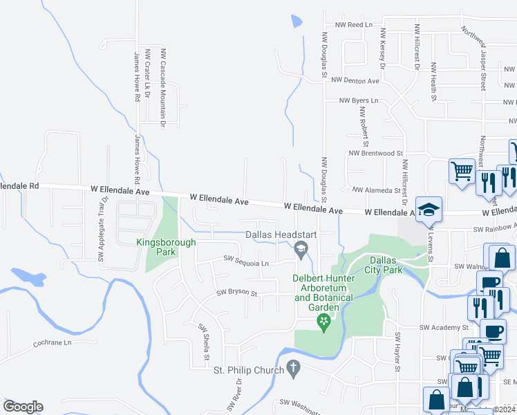 map of restaurants, bars, coffee shops, grocery stores, and more near 967 West Ellendale Avenue in Dallas