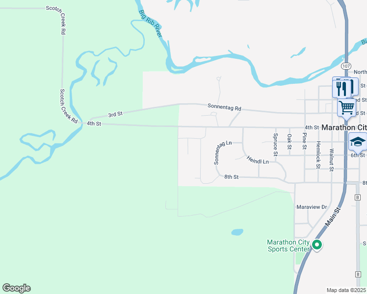 map of restaurants, bars, coffee shops, grocery stores, and more near 1703 Westview Drive in Marathon City