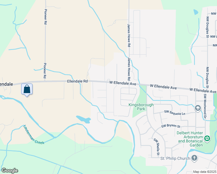 map of restaurants, bars, coffee shops, grocery stores, and more near 142 Southwest Oregon Trail Drive in Dallas