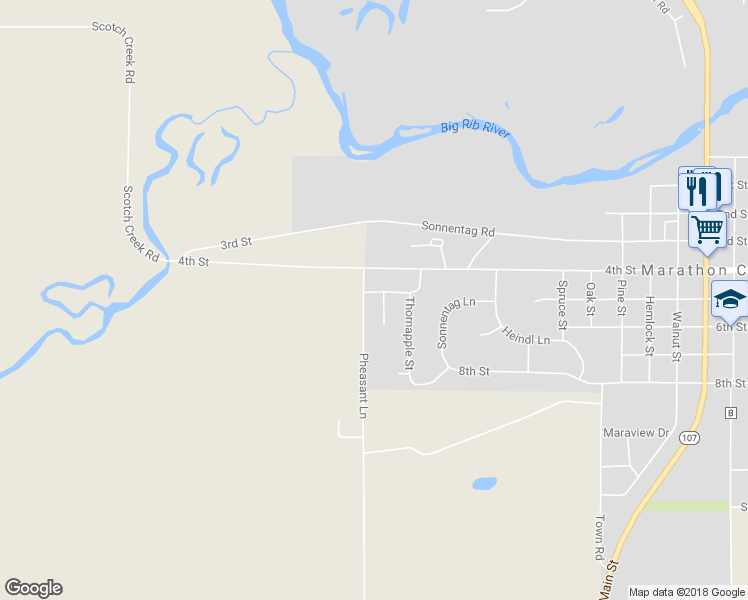 map of restaurants, bars, coffee shops, grocery stores, and more near 1703 Westview Drive in Marathon City