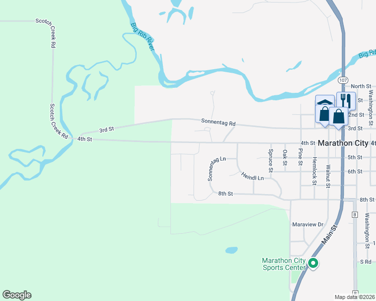 map of restaurants, bars, coffee shops, grocery stores, and more near 1604 Westview Drive in Marathon City