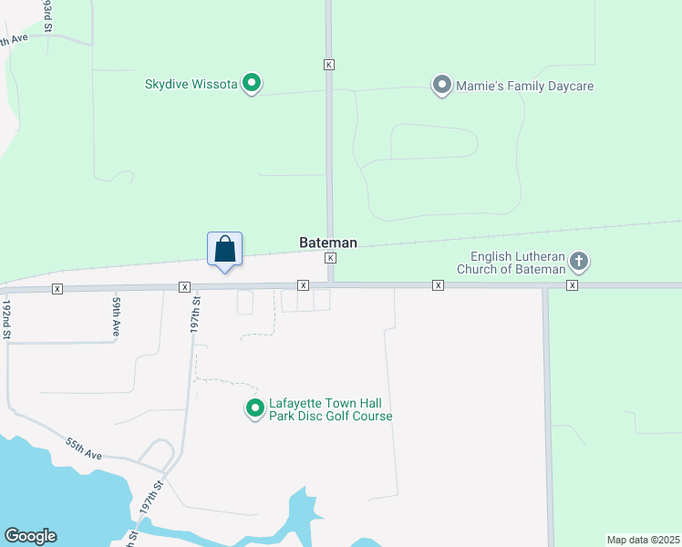 map of restaurants, bars, coffee shops, grocery stores, and more near 20016 County Highway X in Chippewa Falls