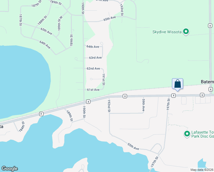 map of restaurants, bars, coffee shops, grocery stores, and more near 19081 61st Avenue in Chippewa Falls