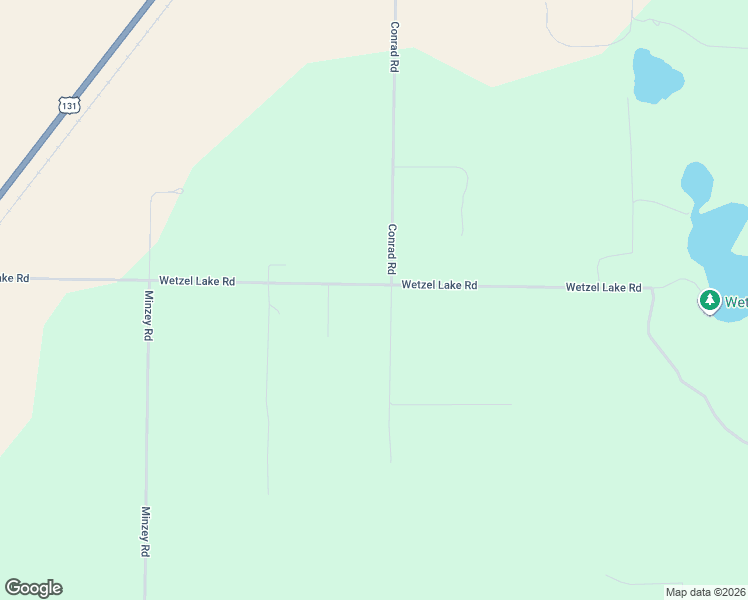map of restaurants, bars, coffee shops, grocery stores, and more near 3986 Wetzel Lake Road in Mancelona