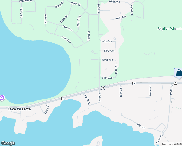 map of restaurants, bars, coffee shops, grocery stores, and more near 6122 190th Street in Chippewa Falls