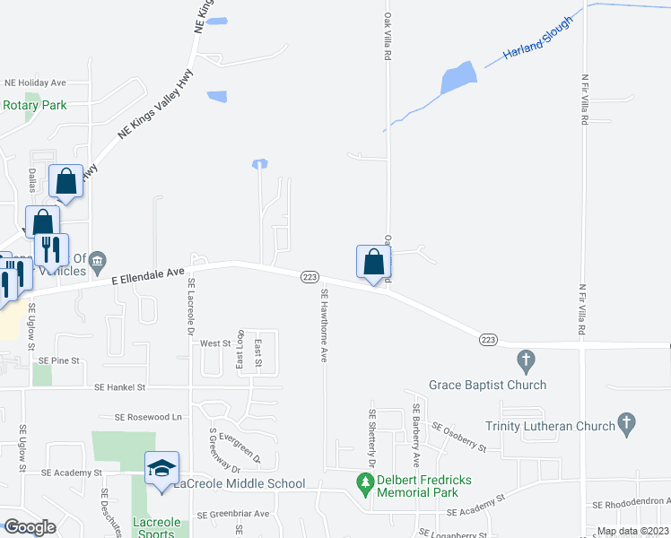 map of restaurants, bars, coffee shops, grocery stores, and more near 1230 East Ellendale Avenue in Dallas