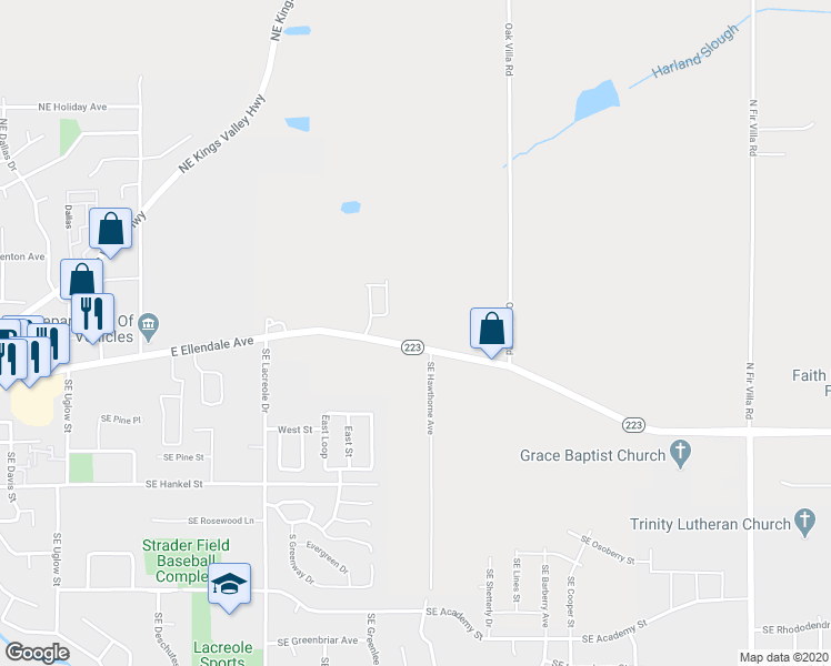 map of restaurants, bars, coffee shops, grocery stores, and more near 1180 East Ellendale Avenue in Dallas