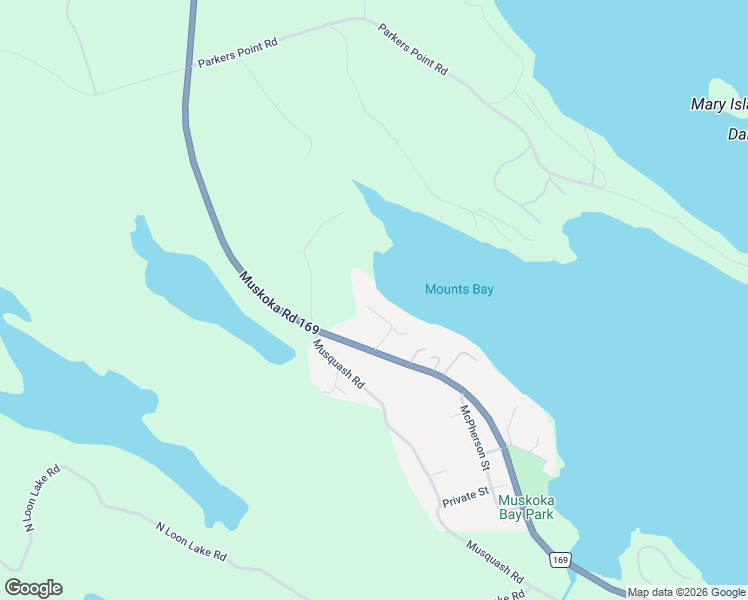 map of restaurants, bars, coffee shops, grocery stores, and more near 160 Hill Street in Gravenhurst
