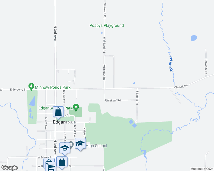 map of restaurants, bars, coffee shops, grocery stores, and more near 625 Chesak Avenue in Edgar