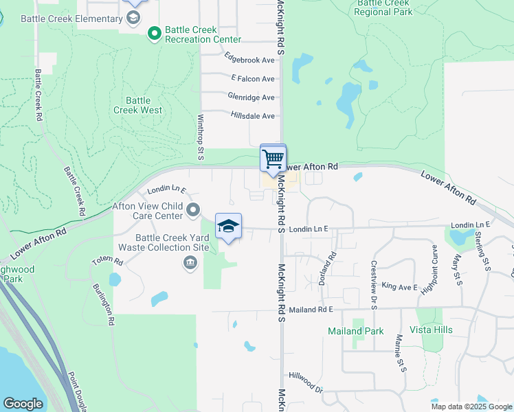map of restaurants, bars, coffee shops, grocery stores, and more near 2236 County Highway 39 in Saint Paul