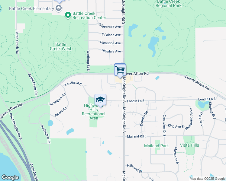 map of restaurants, bars, coffee shops, grocery stores, and more near 2236 County Highway 39 in Saint Paul