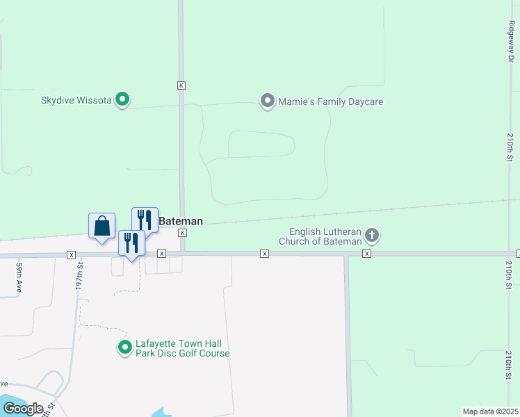 map of restaurants, bars, coffee shops, grocery stores, and more near 20280 County Highway X in Chippewa Falls