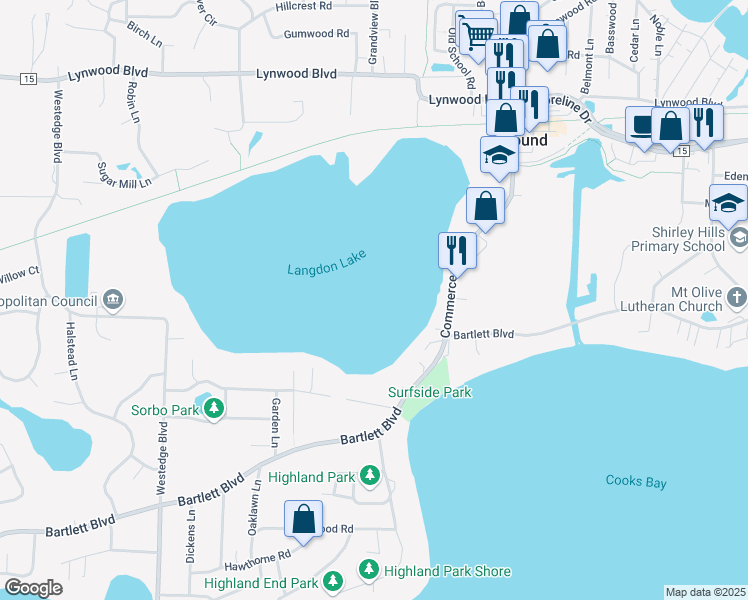 map of restaurants, bars, coffee shops, grocery stores, and more near in Minnetrista