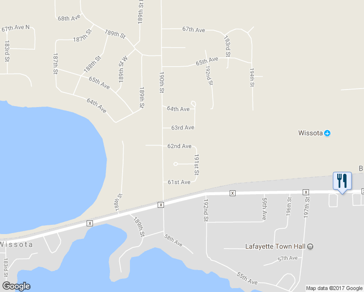 map of restaurants, bars, coffee shops, grocery stores, and more near 19062 62nd Avenue in Chippewa Falls