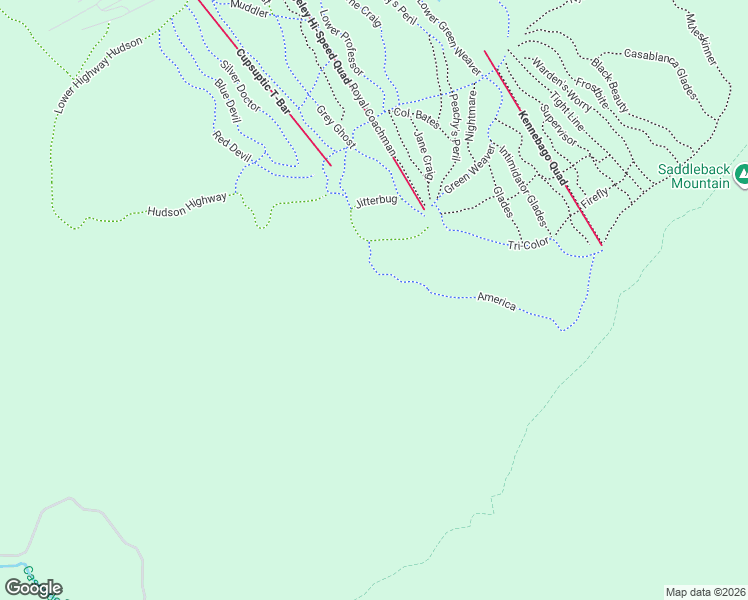 map of restaurants, bars, coffee shops, grocery stores, and more near Saddleback Hiking Trail in Rangeley