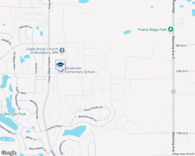 map of restaurants, bars, coffee shops, grocery stores, and more near 11179 Brookview Road in Woodbury