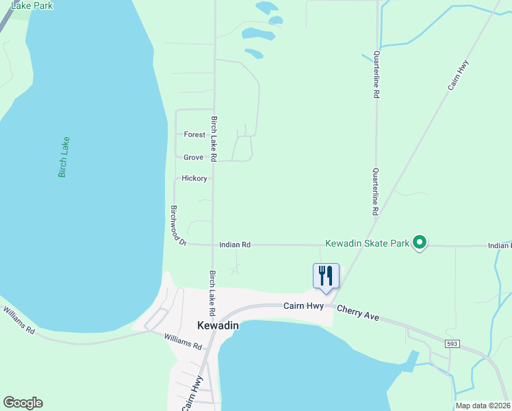 map of restaurants, bars, coffee shops, grocery stores, and more near 6936 Clipper Avenue in Kewadin