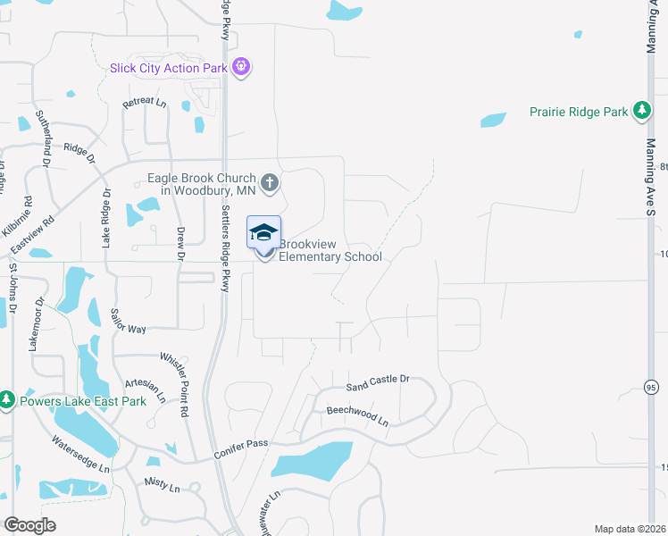 map of restaurants, bars, coffee shops, grocery stores, and more near 11179 Brookview Road in Woodbury
