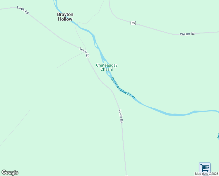 map of restaurants, bars, coffee shops, grocery stores, and more near 132 Lewis Road in Chateaugay