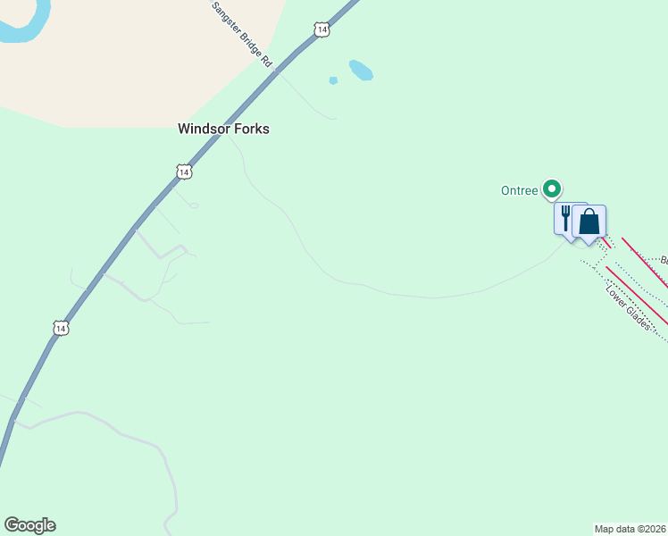 map of restaurants, bars, coffee shops, grocery stores, and more near 129 Ski Martock Road in Windsor