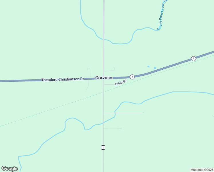 map of restaurants, bars, coffee shops, grocery stores, and more near 58066 129th Street in Cosmos