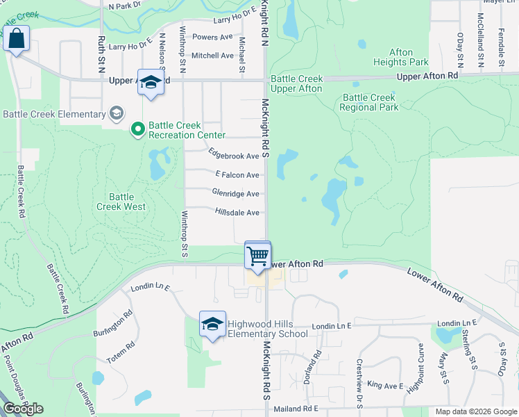 map of restaurants, bars, coffee shops, grocery stores, and more near 2257 Hillsdale Avenue in Saint Paul