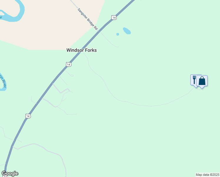 map of restaurants, bars, coffee shops, grocery stores, and more near 111 Ski Martock Road in Windsor