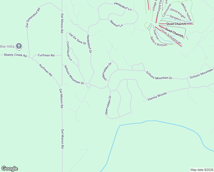 map of restaurants, bars, coffee shops, grocery stores, and more near 2700 Schuss Mountain Drive in Bellaire