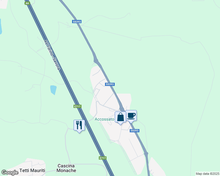 map of restaurants, bars, coffee shops, grocery stores, and more near 12 Corso Savona in Villastellone