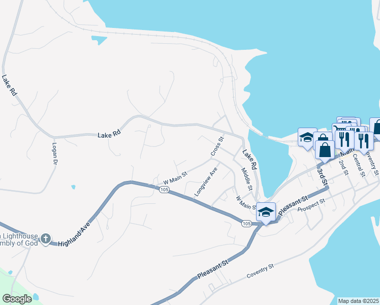 map of restaurants, bars, coffee shops, grocery stores, and more near 74 Trempe Avenue in Newport