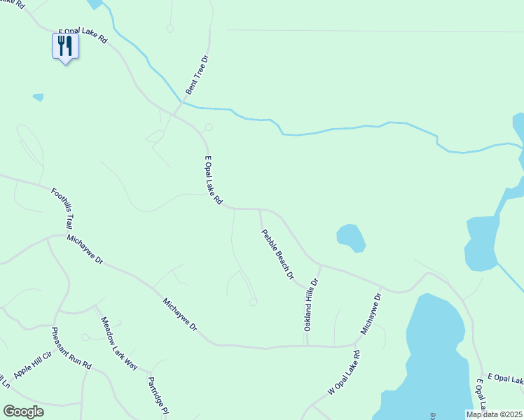 map of restaurants, bars, coffee shops, grocery stores, and more near 6753 Pebble Beach Dr in Gaylord