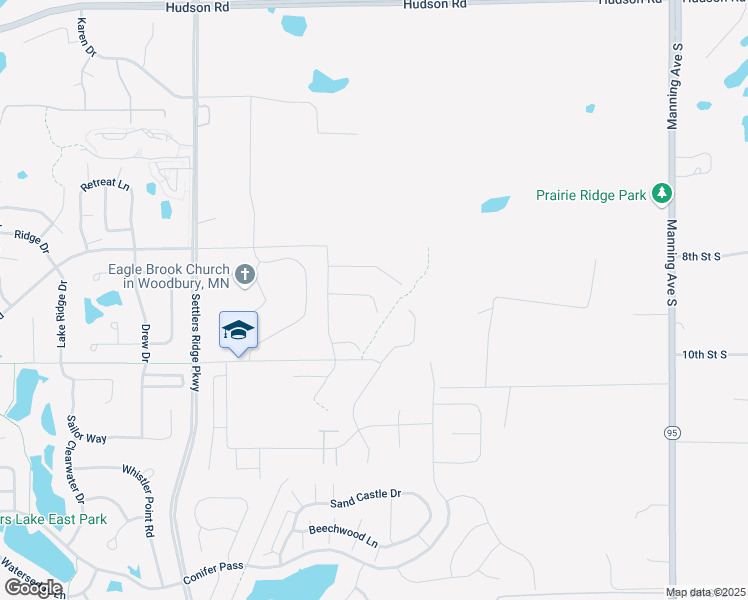 map of restaurants, bars, coffee shops, grocery stores, and more near 11470 Brookview Road in Woodbury