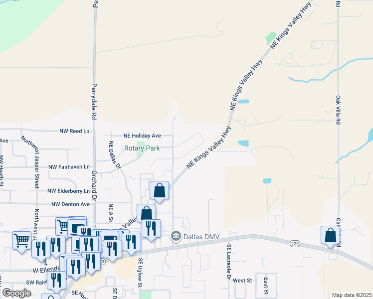 map of restaurants, bars, coffee shops, grocery stores, and more near 565 Northeast Fern Avenue in Dallas