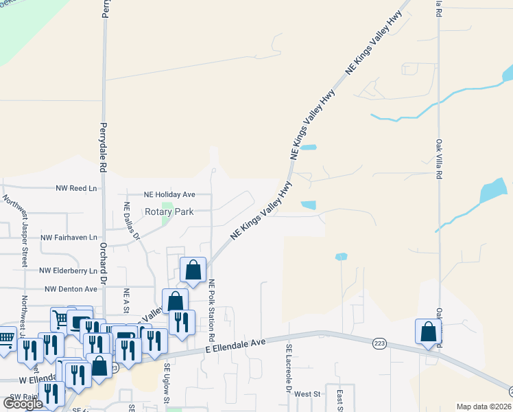 map of restaurants, bars, coffee shops, grocery stores, and more near 578 Northeast Evergreen Avenue in Dallas