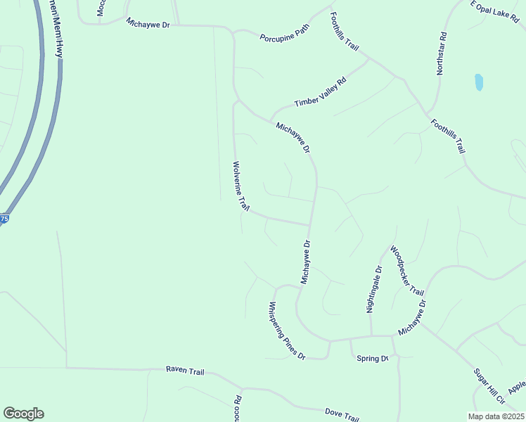 map of restaurants, bars, coffee shops, grocery stores, and more near Snowmass Ct in Gaylord
