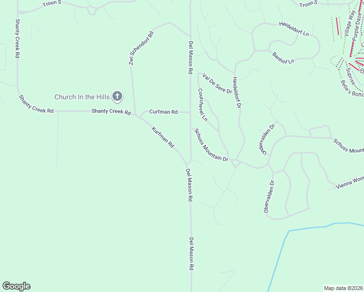 map of restaurants, bars, coffee shops, grocery stores, and more near 6715 Shanty Creek Road in Bellaire