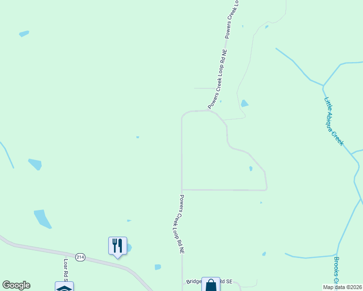 map of restaurants, bars, coffee shops, grocery stores, and more near 18913-19019 Powers Creek Loop Rd NE in Silverton