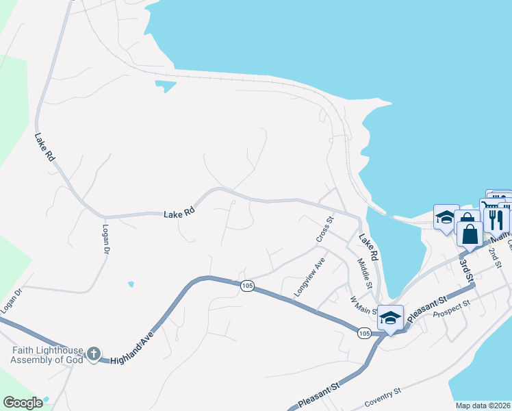 map of restaurants, bars, coffee shops, grocery stores, and more near 37 Scottsdale Road in Newport