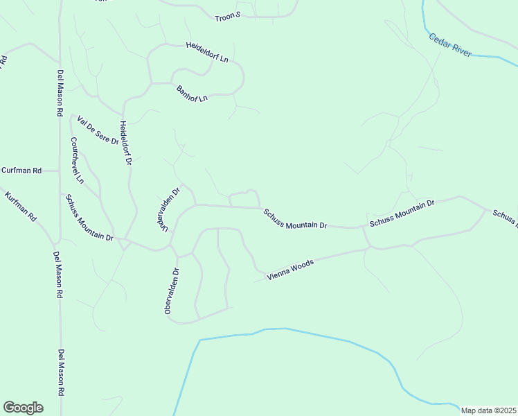 map of restaurants, bars, coffee shops, grocery stores, and more near 2500 Schuss Mountain Drive in Bellaire