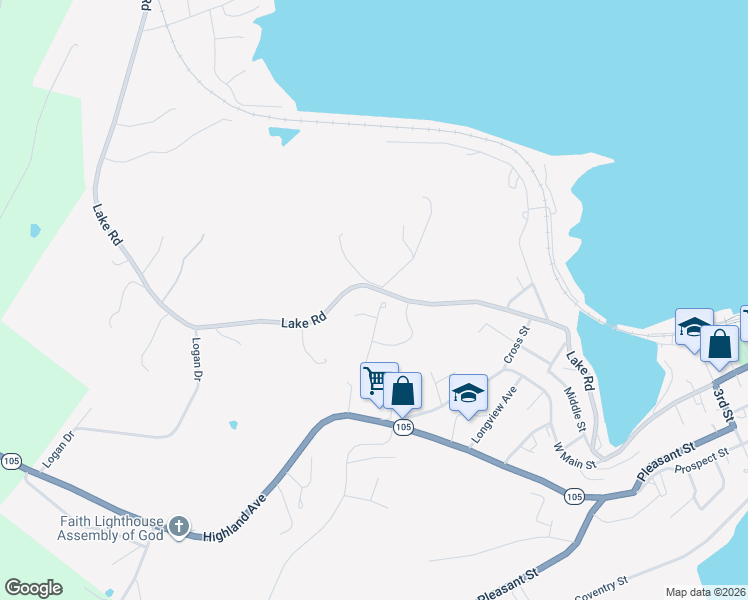 map of restaurants, bars, coffee shops, grocery stores, and more near 24 Warren Street in Newport