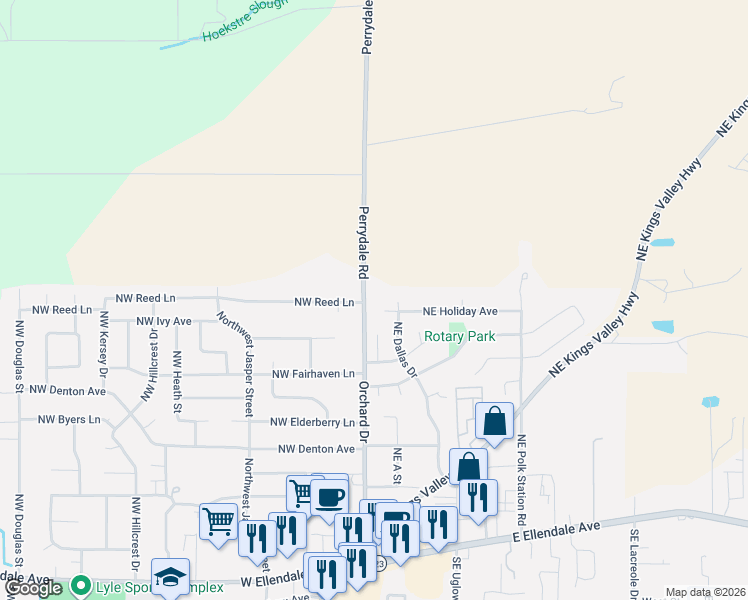 map of restaurants, bars, coffee shops, grocery stores, and more near 702 Orchard Drive in Dallas