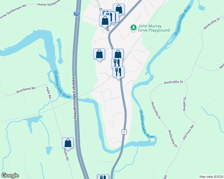 map of restaurants, bars, coffee shops, grocery stores, and more near 43 Parker Place Crescent in Enfield