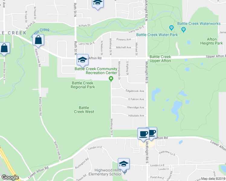 map of restaurants, bars, coffee shops, grocery stores, and more near 83 Morningside Drive in Saint Paul