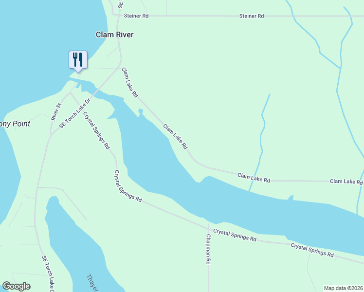 map of restaurants, bars, coffee shops, grocery stores, and more near 9059 Clam Lake Road in Bellaire